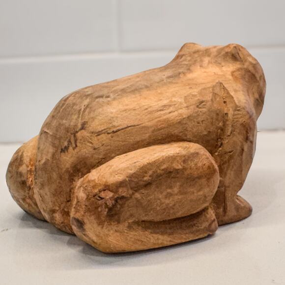 Gorgeous Handcarved Frog Decor-Primitive-Rustic-Country-Farmhouse-Cottage - Picture 5 of 7